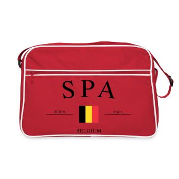 Spa Belgium – Holiday Souvenir & Gift - Retro Bag - red/white - Front