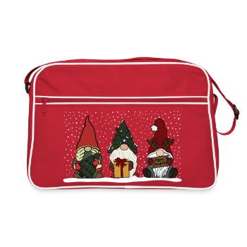 Wichtel  - Retro Tasche - Rot/Weiß - Vorne