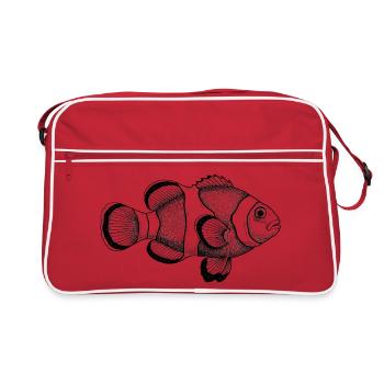 Clownfisch - Retro Tasche - Rot/Weiß - Vorne