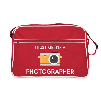 Croyez-moi, je suis photographe - Sac Retro - rouge/blanc - Devant