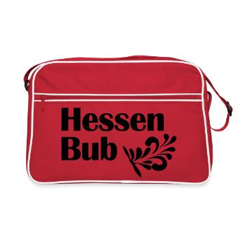 Hessen Bub - Frankfurt Design Shop Bembeltown.de - Retro Tasche - Rot/Weiß - Vorne