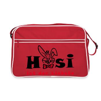Bunny is the dearest Easter - Retro Bag - red/white - Front