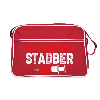 Phlebotomist Nurse Nurse Blood Sampling - Retro Bag - red/white - Front