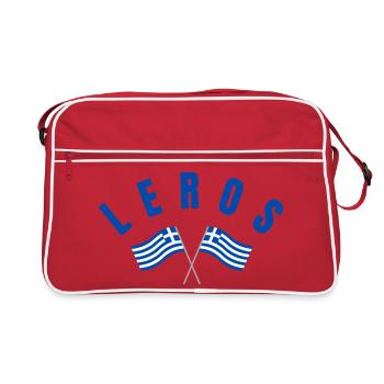 Drapeaux grecs de Leros - Sac Retro - rouge/blanc - Devant