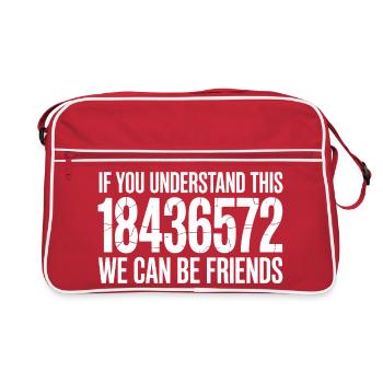  If You Understand This 18436572 We Can Be Friends - Retro Tasche - Rot/Weiß - Vorne