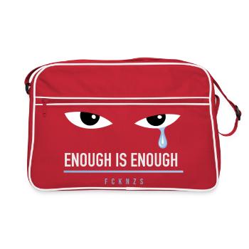 The Blue Tear - FCKNZS - Enough is Enough - Retro Tasche - Rot/Weiß - Vorne