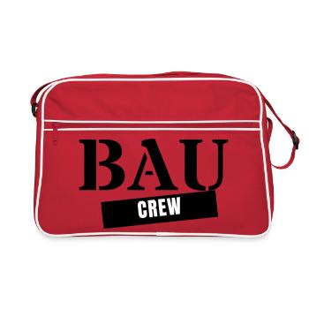 Construction Crew - Construction Worker Craftsman Construction Site Team - Retro Bag - red/white - Front