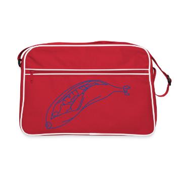 Banane au chocolat - Sac Retro - rouge/blanc - Devant