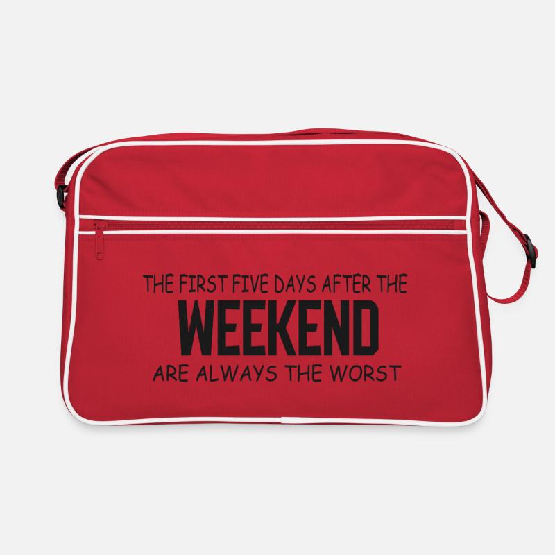 First Five Weekdays After Weekend Retro Bag