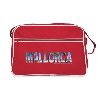 Bannière de lettrage de Majorque - Dream of Mallorca - Sac Retro - rouge/blanc - Devant