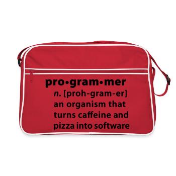 Programmer dictionary definition - Retro Bag - red/white - Front