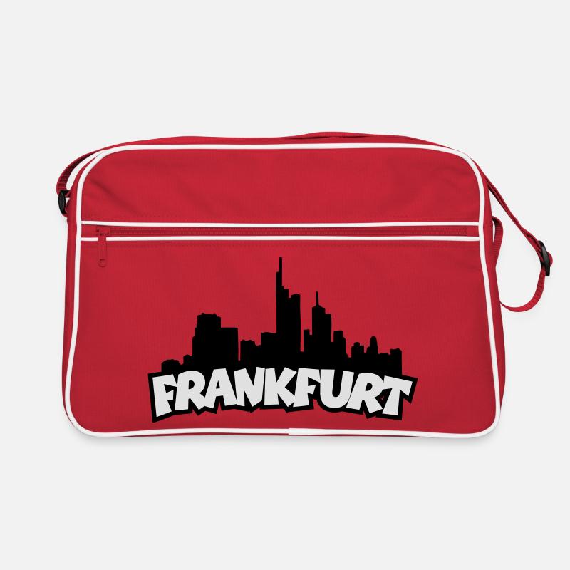 Francfort Skyline (Noir / Blanc) Sac Retro