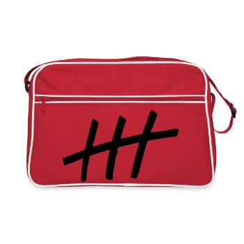 Hamburg Drawing - Retro Bag - red/white - Front