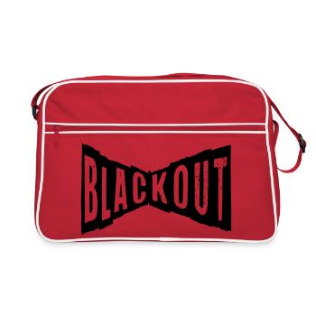 blackout black hard rock n roll guitar - Retro Bag - red/white - Front