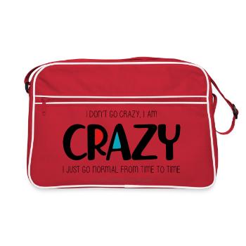 I don't go crazy - Retro Bag - red/white - Front