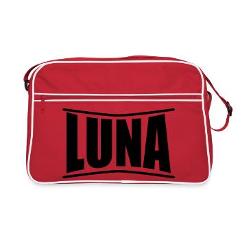 nom t-shirt Moon t-shirt idée cadeau - Sac Retro - rouge/blanc - Devant