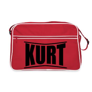 t-shirt name Kurt t-shirt nice gift idea - Retro Bag - red/white - Front