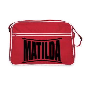 T-Shirt Matilda T-Shirt Geschenkidee - Retro Tasche - Rot/Weiß - Vorne