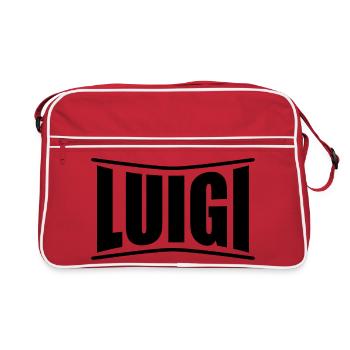 Luigi t-shirt t-shirt idée cadeau - Sac Retro - rouge/blanc - Devant