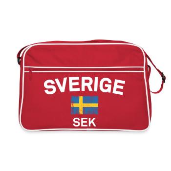 Art du drapeau suédois vieilli - Sac Retro - rouge/blanc - Devant