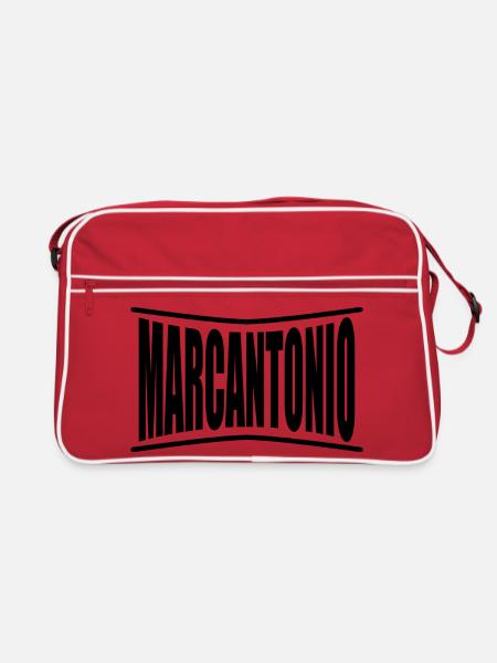 t-shirt Marcantonio t-shirt idée cadeau - Sac Retro - rouge/blanc - Devant