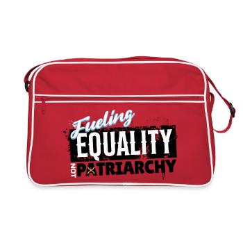 Promouvoir l’égalité au lieu du patriarcat - Sac Retro - rouge/blanc - Devant