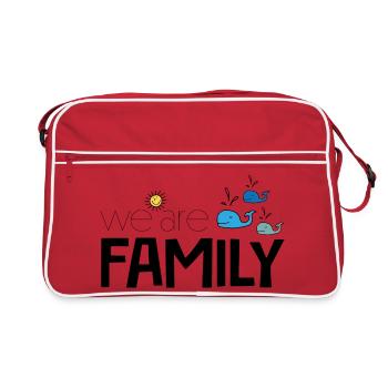 Nous sommes une famille - Sac Retro - rouge/blanc - Devant