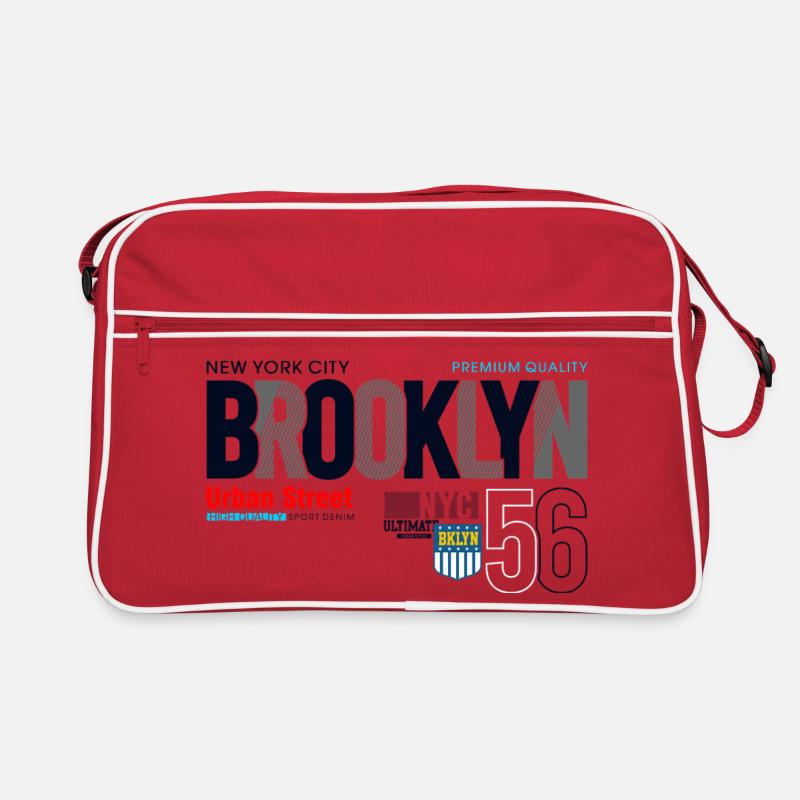 Brooklyn Cityscape Urban Typography Retro Bag