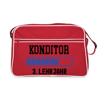 Confectioner training 3rd year of apprenticeship Confectioner training - Retro Bag - red/white - Front