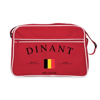 Dinant, Belgique – Souvenir et cadeau de vacances - Sac Retro - rouge/blanc - Devant