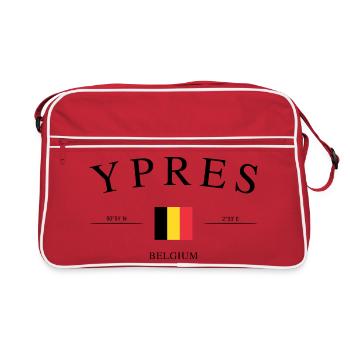 Ypres Ieper Belgium – Holiday Souvenir & Gift - Retro Bag - red/white - Front