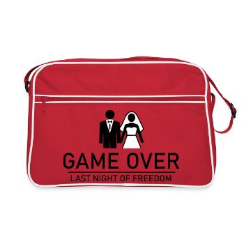 Partie terminée – Dernière nuit de liberté Hochzeit JGA - Sac Retro - rouge/blanc - Devant