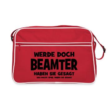 Become a civil servant they said - That makes Sp - Retro Bag - red/white - Front
