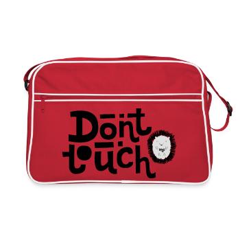 Niedlichen Igel nicht anfassen  - Retro Tasche - Rot/Weiß - Vorne