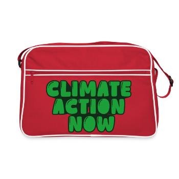 climate action now - Retro Bag - red/white - Front