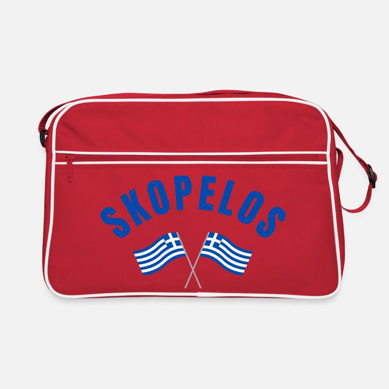 Emblème des drapeaux grecs de Skopelos Sac Retro
