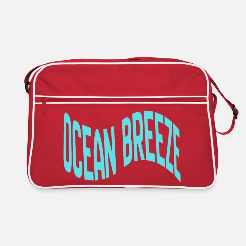 Typographie courbe de la brise océanique Sac Retro