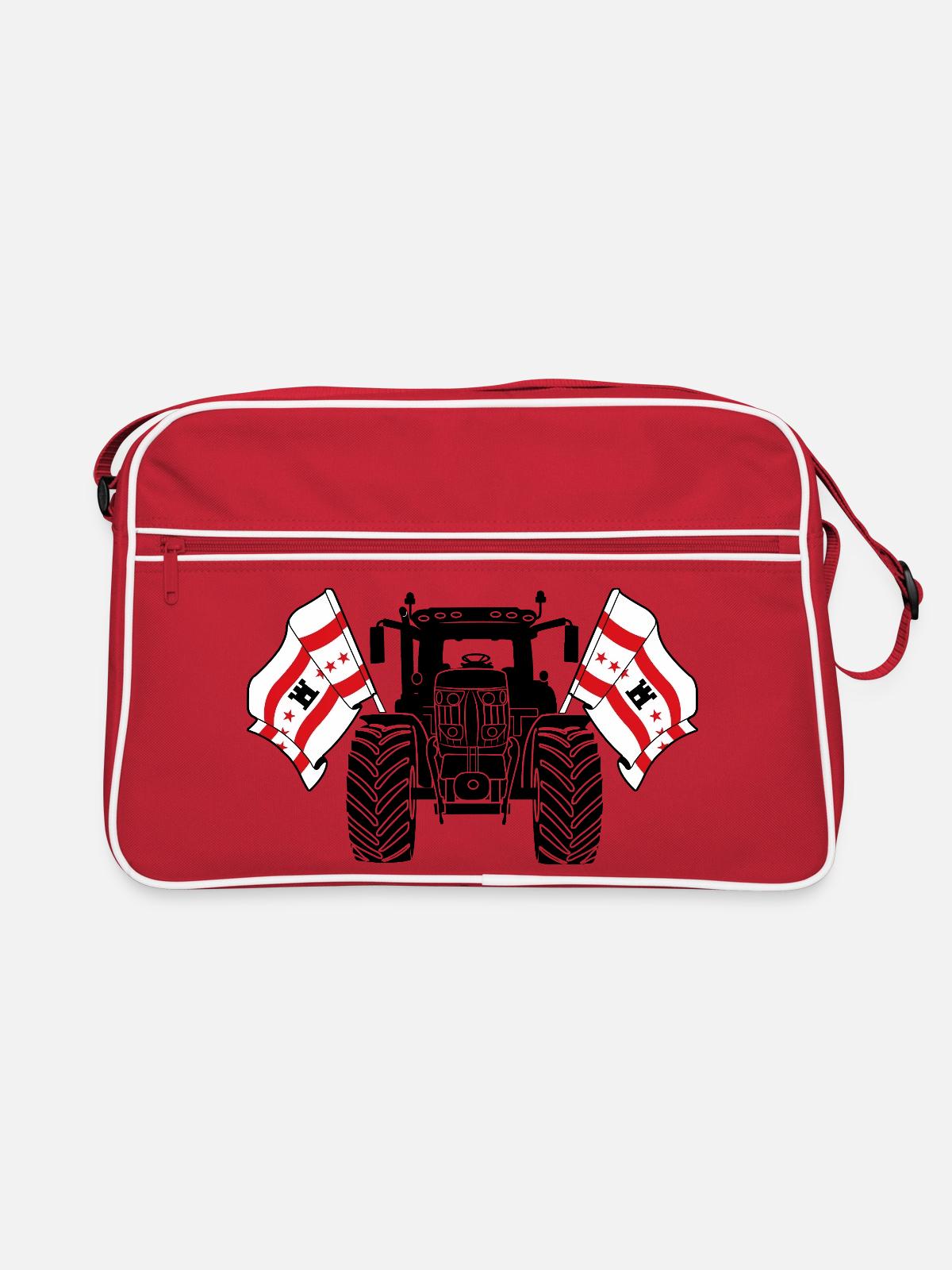 Drenthe_Tractor_Pride - Sac Retro - rouge/blanc - Devant