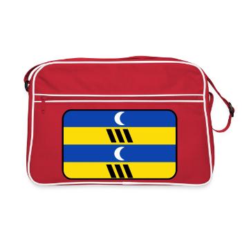 Logo du drapeau Ameland – Vêtements insulaires - Sac Retro - rouge/blanc - Devant