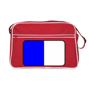 Emblème du drapeau de Spa - Sac Retro - rouge/blanc - Devant