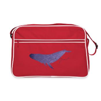 Doux motif floral de baleine - Sac Retro - rouge/blanc - Devant
