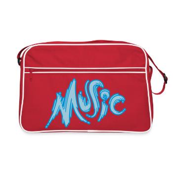 Music - Retro Tasche - Rot/Weiß - Vorne