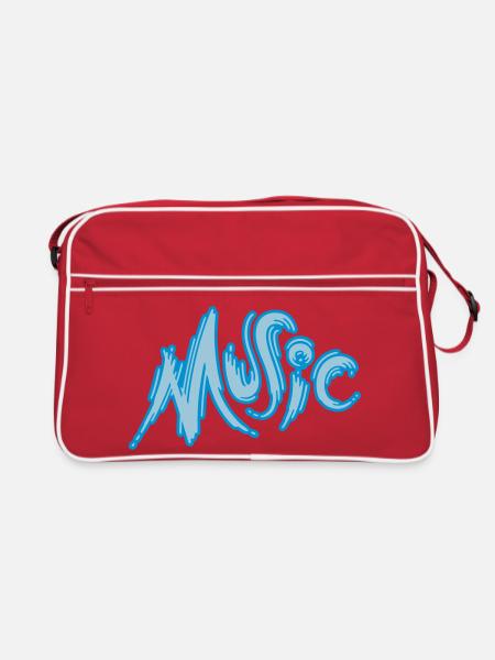 Music - Retro Tasche - Rot/Weiß