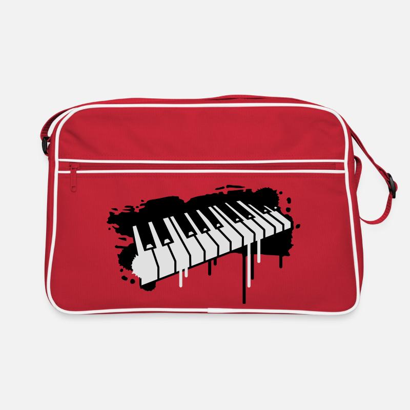 Piano keyboard in graffiti style Retro Bag