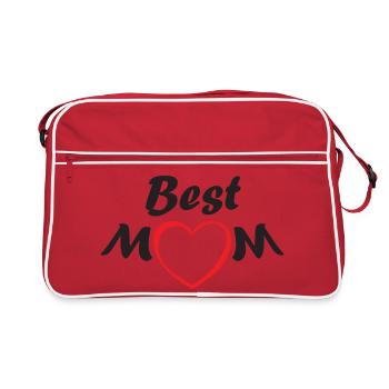 MEILLEURE MAMAN - pour la meilleure maman du monde - Sac Retro - rouge/blanc - Devant