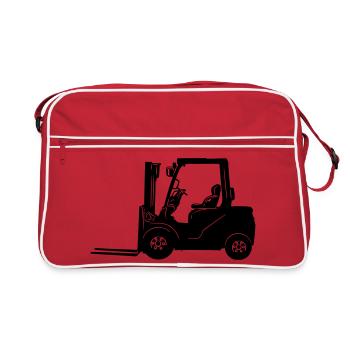 Chariot élévateur Élévateur, poignée, chariot élévateur - Sac Retro - rouge/blanc - Devant