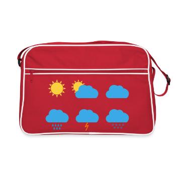 Symboles Météo - Sac Retro - rouge/blanc - Devant