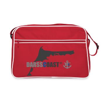 Darss Coast - Dein Statement für den Darß - Retro Tasche - Rot/Weiß - Vorne