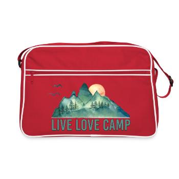 Live Liebescamp - Retro Tasche - Rot/Weiß - Vorne