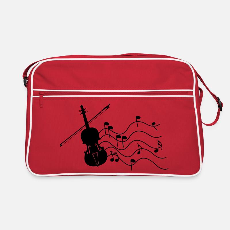 Violon avec notes de musique image d’ombre, Sac Retro